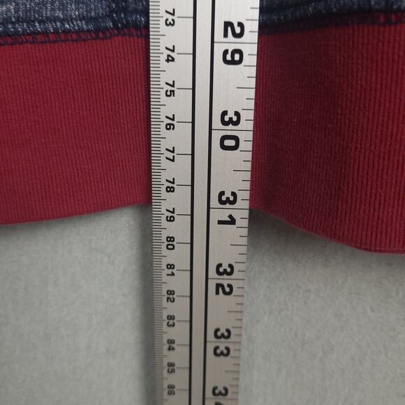 Levi's Men's Raglan Shirt Size XL Long Sleeve Crewneck Kangaroo Pocket Gray Red - Picture 6 of 7